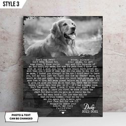 personalized poster & canvas don't cry sweet mama dog poem matte canvas poster for dog mom