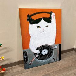 portrait canvas, cat canvas wall art, cat poster, cat canvas printed painting -canvas prints