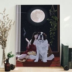 portrait canvas, gentle giant, canvas print, dog poster prints, dog wall art canvas