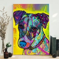 portrait canvas, jack russell, canvas print, dog canvas print, dog poster printing, dog canvas, dog wall art canvas