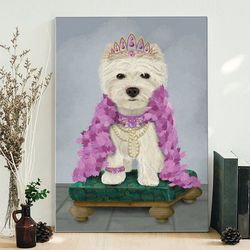 portrait canvas, west highland terrier, canvas print, dog canvas -dog canvas print, dog wall art canvas