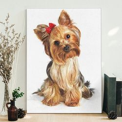 portrait canvas, yorkshire terrier, canvas print, dog wall art canvas, dog canvas print