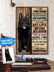 schipperke personalized poster & canvas, dog canvas wall art, dog lovers gifts