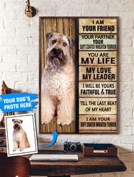 soft coated wheaten terrier personalized poster & canvas, dog canvas wall art, dog lovers gifts