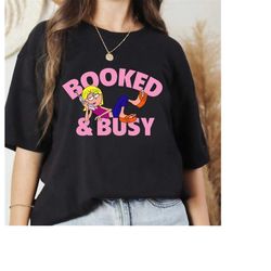 disney channel lizzie mcguire animated lizzie booked  busy tshirt, disneyland family trip vacation gift unisex adult t