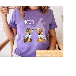disney chip and dale couple characters tshirt, 100 years of wonder tee, disneyland 100th anniversary shirt, disneyland