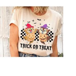 disney chip and dale witch costume halloween trick or treat shirt, rescue ranger double trouble shirt, disneyworld hallo