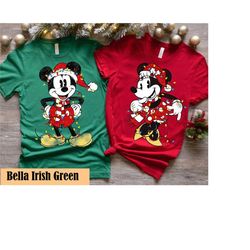 disney couple christmas lights shirts, mickey and minnie mouse christmas shirt, mickeys very merry christmas party shirt