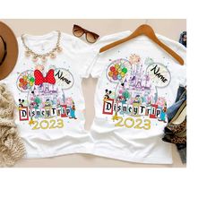 disney custom name shirts, disney trip 2023, disney family shirts with custom names, disney squad custom name shirt, dis