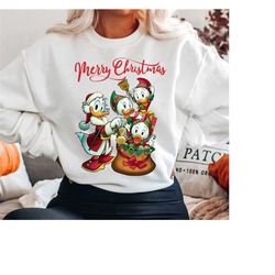 disney ducktales christmas donald huey dewey  louie duck santa costume shirt, merry quackmas shirt, disneyworld christm