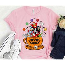 disney ducktales halloween pumpkin coffee latte drink cup shirt, disneyland halloween holiday vacation trip, halloween p