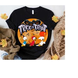 disney ducktales huey dewey  louie trick or treat witch ghost hazel shirt, disneyworld halloween party shirt, disney ha