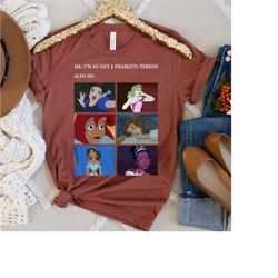 disney princess not dramatic meme panel tshirt, disney trip tee, disneyland vacation gift, disney world tee unisex adul