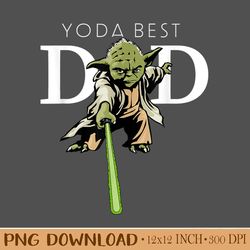 star wars yoda lightsaber best dad father's day design png. instant download