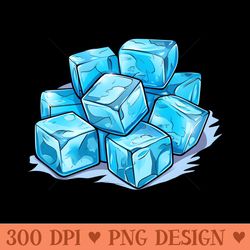 blue ice cubes - high quality png files