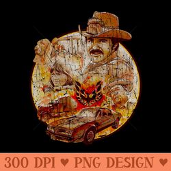 retro style smokey and the bandit is trucking - sublimation designs png