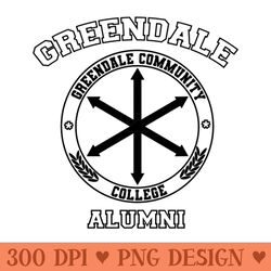 greendale community college - sublimation printables png download