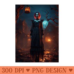 witchs halloween celebration in the spooky night - sublimation graphics png