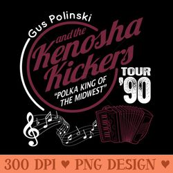 gus polinski and the kenosha kickers - ready to print png designs