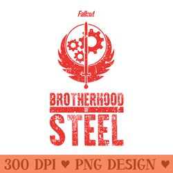 fallout brotherhood of steel white shirt grunge - sublimation templates png