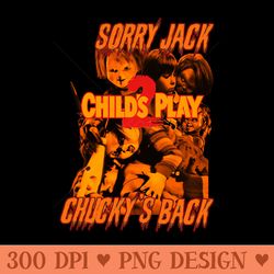 sorry jack chuckys back version - sublimation patterns png