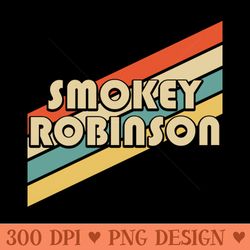 vintage 80s smokey robinson - sublimation templates png