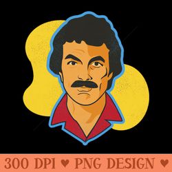 tom selleck animated - png sublimation