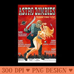 classic science fiction movie poater astro zombies - png design files