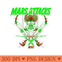 mars attacks black print - sublimation graphics png