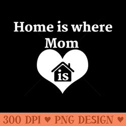 mothers day 2023 home is where mom is - sublimation png designs