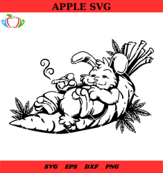 bunny smoking svg, stoner rabbit svg, smoke marijuana svg