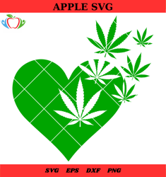 heart cannabis svg, heart weed flying svg, cannabis marijuana svg