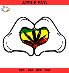 heart shaped hands svg, marijuana leaf svg, cannabis svg