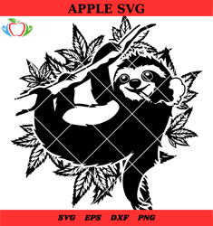 sloth smoking svg, cannabis sloth new svg, sloth smoking joint svg