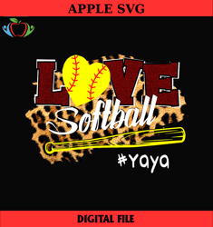 love yaya leopard softball bat sport png,mothers day png,mom png design,mom sublimation