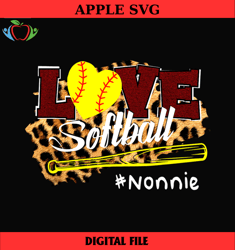 love nonnie leopard softball bat sport png,mothers day png,mom png design,mom sublimation