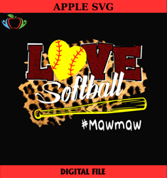 love mawmaw leopard softball bat sport png,mothers day png,mom png design,mom sublimation