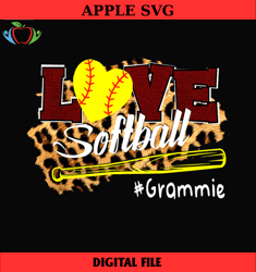 love grammie leopard softball bat sport png,mothers day png,mom png design,mom sublimation