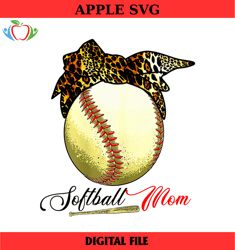 softball mom sport baseball bat leopard headband png, mothers day png,mom png design,mom sublimation