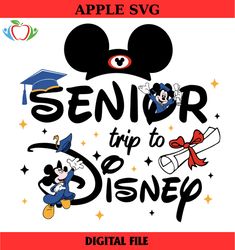 mickey mouse senior trip to disney svg, disney svg ,disney mickey svg , digital download - apple svg