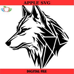 wolf head svg, wolf clipart, wolf head svg cut file for cricut, wolf face svg