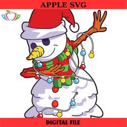 dabbing snowman png, snowman christmas png, snowman xmas png, snowman santa hat png