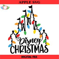 disney castle christmas svg, disney castle svg, christmas svg