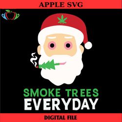 santa smokes trees everyday png best files design download