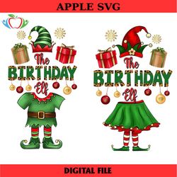 the birthday elf png sublimation design, merry christmas png, the birthday elf png, elf feet png, glitter elf png