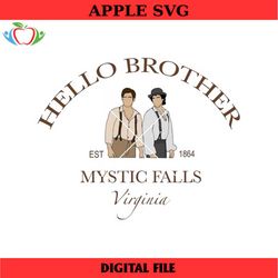 the vampire diaries svg, mystic falls virginia svg, salvatore brothers 1864 svg, png, jpeg instant download, hello broth