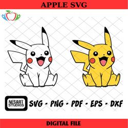 pikachu svg , pikachu png , pokemon cricut vector bundle , pikachu diy , , cut file for cricut silhouette, cricut file s