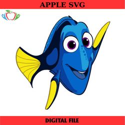 dory finding nemo 023 svg dxf eps pdf png, cricut, cutting file, vector, clipart