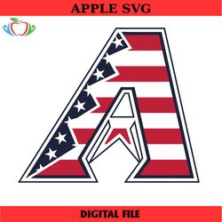 arizona diamondbacks usa flag logo svg, mlb svg, eps, dxf, png, digital file for cut