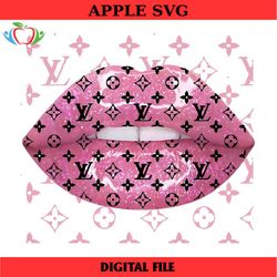 louis vuitton pink lips logo sublimation png